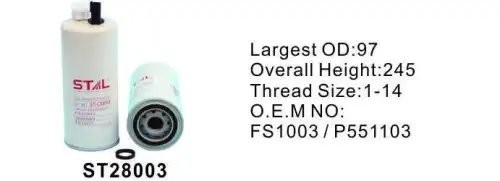 Фильтр топливный ST28003 STAL ST28003 STAL