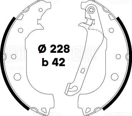 Колодки торм. Ford Ecosport (00-) барабан. 228x42 (GF 4489) GF 4489 TRIALLI