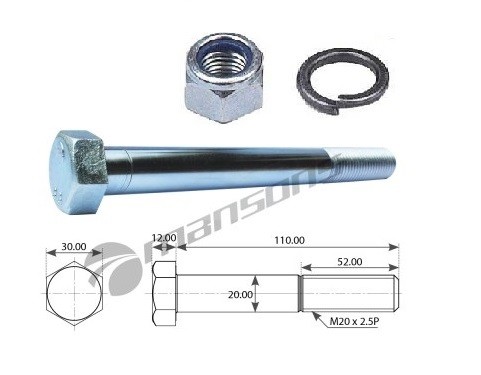 Болт SCANIA P,G,R,T кронштейна амортизатора заднего (М20х2.5/112) MANSONS 600.516 MANSONS