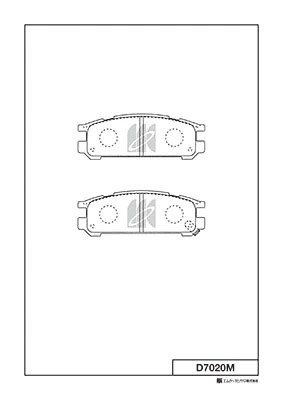 Замена на D7020MH Колодки тормозные дисковые задн. SUBARU IMPREZA , LEGACY 1.6-2 D7020M MK KASHIYAMA