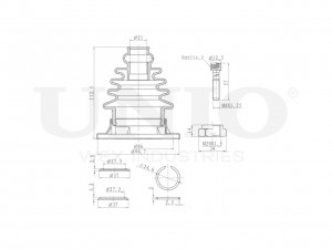 Пыльник ШРУСа (к-т) DUC-30049K UNIO