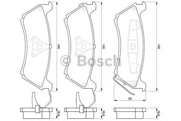 Колодки тормозные MERCEDES ML230,ML430 (W163) задние (4шт.) BOSCH 0 986 424 648 BOSCH