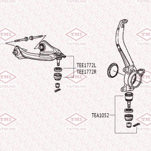 рычаг перед. подвески верхний прав.!\ HONDA Accord 08> TEE1772R TATSUMI