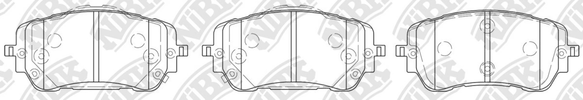 Колодки тормозные HAVAL Dagou (23-) передние (4шт.) NIBK PN6049S NIBK