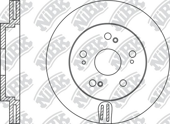 Диск тормозной HONDA CR-V (02-06) передний (1шт.) NIBK RN1177 NIBK