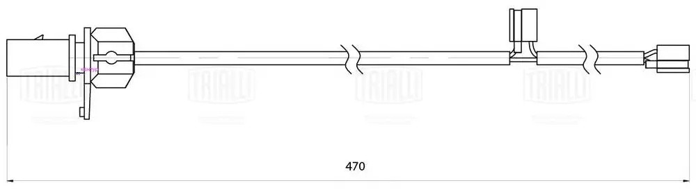 Датчик износа колодок Porsche Macan (14-) перед. L=470 (PFS 0185) PFS 0185 TRIALLI