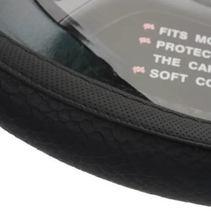 Оплетка руля (M) 37-39см черная кожа MISTAR MIS2014BLT06DBKM MISTAR