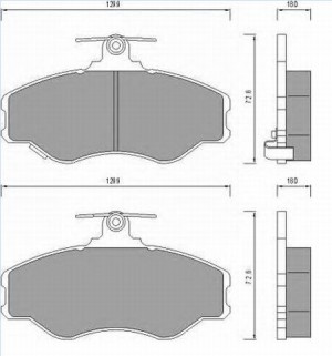 Колодки тормозные дисковые Hyundai H100 2.4i/2.5D 93 SP1072 SP1072 SANGSIN