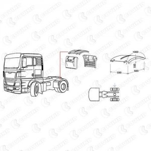 крыло заднее!правое/левое \ MAN TGA XXL TGX520 COVIND