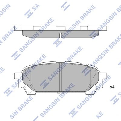Колодки тормозные дисковые Subaru Impreza 2.0i WRX Turbo 02 SP1532 SP1532 SANGSIN