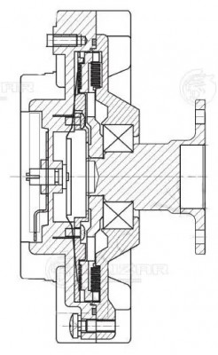 Муфта вязкост. без крыльч. для а/м Nissan Pathfinder/Navara (05-) 2.5DTi (LMC 14 LMC1451 LUZAR