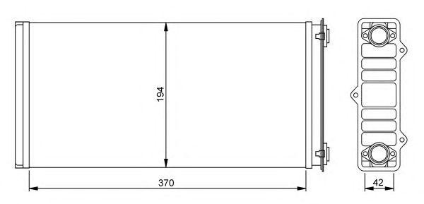 Радиатор отопителя DAF 65CF (98-) NRF 54254 NRF