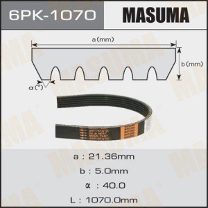 ремень поликлиновой! 6PK1070\ Citroen Xsara/Xantia, Peugeot 306/405 1.6-2.0 93> 6PK-1070 MASUMA