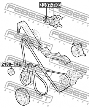 РОЛИК НАТЯЖНОЙ 2187-TKE 2187-TKE FEBEST
