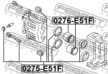 Поршень суппорта 0276-E51F 0276-E51F FEBEST
