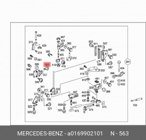 болт M6 A 016 990 21 01 MERCEDES BENZ