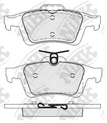Колодки тормозные FORD Focus (04-) MAZDA 3 (03-) задние (4шт.) NIBK PN2702 NIBK