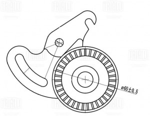 Ролик приводного ремня натяжной с кронштейном CM 5531 TRIALLI