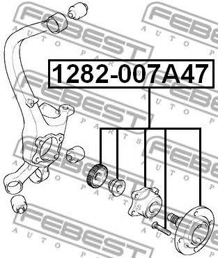 к-кт подшипника ступицы задней!\ Hyundai Sonata 1.8-2.7 98> ABS 1282-007A47 FEBEST