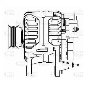 Генератор для а/м VAG Octavia I (00-)/Golf IV (00-) 1.6i 70A (LG 1810) LG 1810 START VOLT