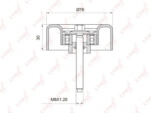 Ролик направляющий / приводной подходит для FORD Mondeo III 1.8-2.0 00-07 / Tran PB-7010 LYNXAUTO