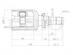 ШРУС внутренний правый CVJ-30098 UNIO