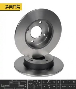 диск тормозной задний!\ Nissan Primera 1.6-2.0TD 98> Z06219 ZENTPARTS