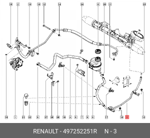 ТРУБКА ГУР (МЕТ, РЕЗ, ФИТ) 497252251R 497252251R RENAULT
