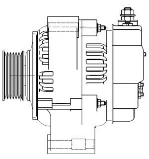 Генератор для а/м Lexus GS (98-)/IS (99-)/Toyota Supra (93-) 3.0i 120А (LG 1990) LG 1990 START VOLT
