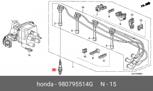 Свеча зажигания 980795514G 980795514G HONDA
