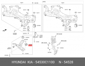 Опора шаровая HYUNDAI Sonata (14-),Tucson (16-) KIA Sportage (16-),Optima (16-)  54530C1100 HYUNDAI KIA