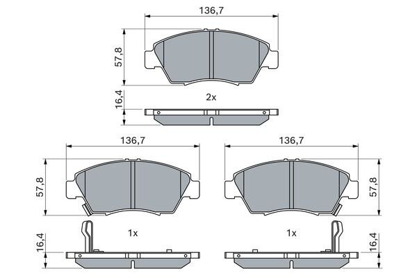 Тормозные колодки 0986461759 0 986 461 759 BOSCH