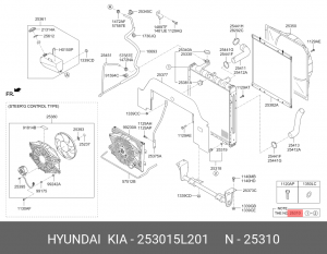 Радиатор HYUNDAI HD65,78,БОГДАН дв.D4GA ЕВРО-4 OE 253015L201 HYUNDAI KIA