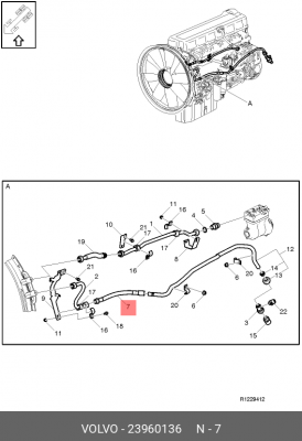 Шланг компрессора 23960136 VOLVO