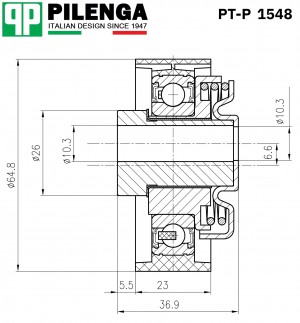 Ролик натяжитель ремня с эксцентриком (натяжной) ВАЗ 2190 PT-P1548 PTP1548 PILENGA