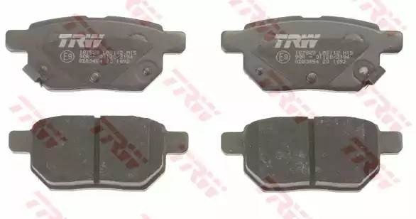 Колодки тормозные TOYOTA Auris,Corolla (07-) задние (4шт.) TRW GDB3454 TRW