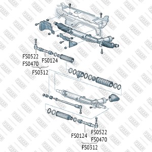 Тяга рулевая левая/правая AUDI A4/A6/A8/Allroad 95-SKODA Superb 01-VW Passat 96- FS0124 FIXAR