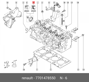 САЛЬНИК РАСПРЕДВАЛА\BAGUE ETANCHEITE 7701478550 7701478550 RENAULT