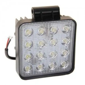 Фара рабочего света квадратная 117х117мм 48Вт (16 LED) рассеянный свет (Flood) 1 370-30-007 MEGA POWER