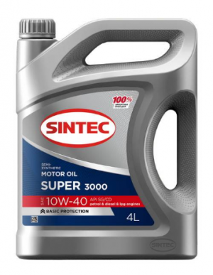 Масло моторное SINTEC Super 3000 SG/CD 10W40 п/синт.4л 600240 SINTEC