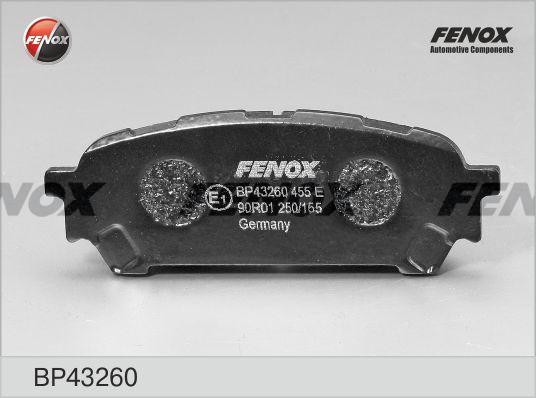Колодки тормозные дисковые BP43260 FENOX