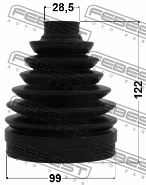 Пыльник ШРУСа внешний TOYOTA SIENNA GSL20/MCL20 2003-2009 0117P-GSL20 0117P-GSL20 FEBEST