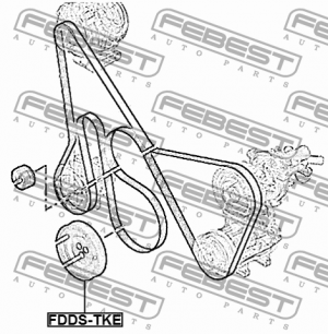 шкив коленвала!\ Ford Transit 2.5D 94> FDDS-TKE FEBEST