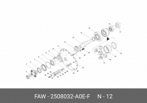 Муфта FAW J6,3310 блокировки МОД зубчатая OE 2508032A0EF FAW