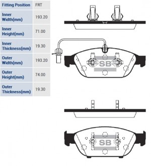 Колодки передние AUDI A6 (C7), A8 (4H) SP2316 SP2316 SANGSIN
