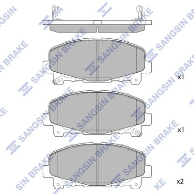Колодки тормозные дисковые Honda Acord IX 2.0-2.4i 07.08 SP1606 SP1606 SANGSIN