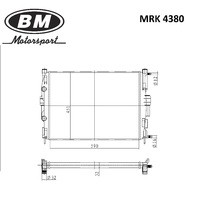Радиатор охлаждения двигателя MT, AT, AC +/- RENAULT MEGANE II MRK4380 MRK4380 BM MOTORSPORT