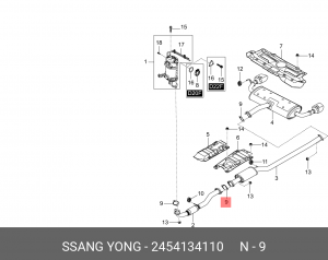 прокладка выпускной системы!\ SsangYong New Action G20/D20 10> 2454134110 SSANG YONG