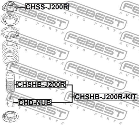 Комплект пылезащитный задний CHEVROLET LACETTI CHSHB-J200R-KIT CHSHB-J200R-KIT FEBEST