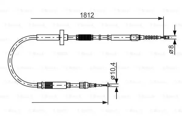 Трос стояночного тормоза AUDI A4 (94-01) левый/правый BOSCH 1 987 477 659 BOSCH